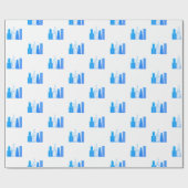Chicago Skyline Wrapping Paper Geschenkpapier (Flach)