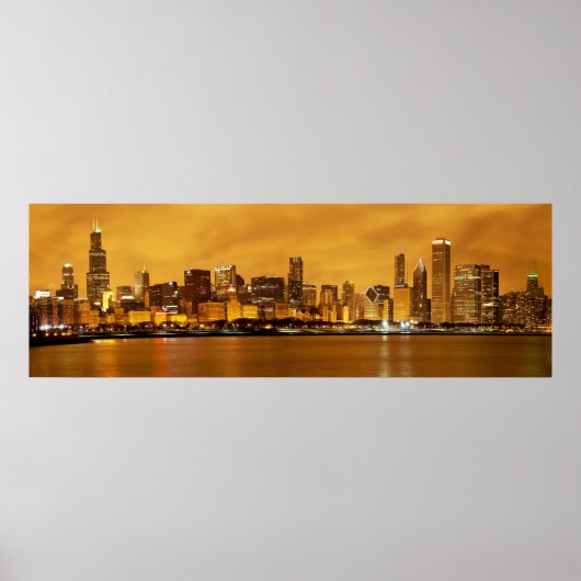 Chicago Skyline zu Weihnachten Poster (Vorne)