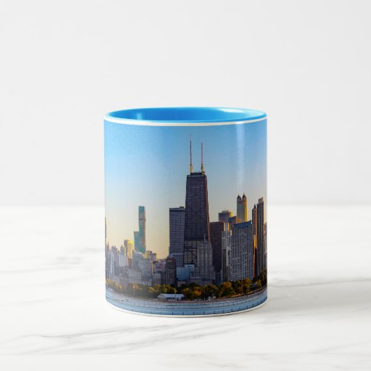Chicago Skyline Zwei-Tone-Kaffee-Tasse Zweifarbige Tasse (Mittel)