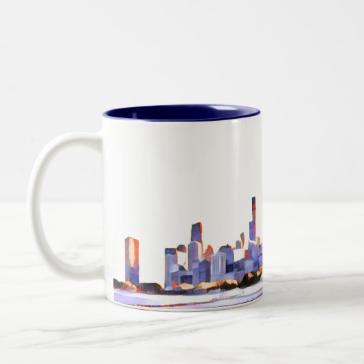 Chicago Skyline Zwei-Tone-Kaffee-Tasse Zweifarbige Tasse (Links)