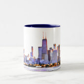 Chicago Skyline Zwei-Tone-Kaffee-Tasse Zweifarbige Tasse (Mittel)