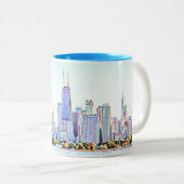 Chicago Skyline Zwei-Tone-Kaffee-Tasse Zweifarbige Tasse (VorderseiteRechts)
