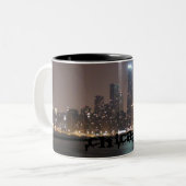 Chicago-Skyline Zweifarbige Tasse (Vorderseite Links)