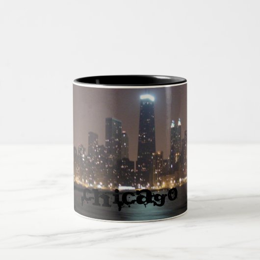 Chicago-Skyline Zweifarbige Tasse (Mittel)