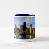 Chicago-Skyline Zweifarbige Tasse (Mittel)
