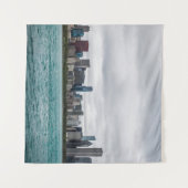 Chicago skylinechicago, Skyline, Luft, Architekt Wandteppich (Vorderseite (Horizontal))