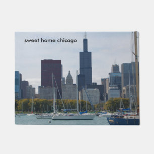 Chicago-Skylinefußmatte Fußmatte
