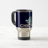 Chicago-Skylineplanet Reisebecher (Vorderseite Links)