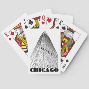 Chicago Skyscraper Hoch aufragende Reisen Souvenir Spielkarten