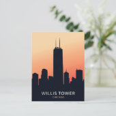 Chicago Skyscraper Postkarte (Stehend Vorderseite)