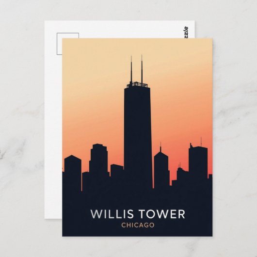 Chicago Skyscraper Postkarte (Vorne/Hinten)