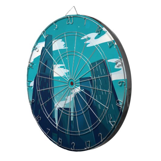 Chicago Skyscrapers Dartscheibe (Vorderseite rechts)