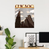 Chicago Skyscrapers Poster (Heimbüro)