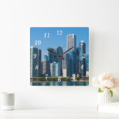 Chicago Skyscrapers Wall Clock Quadratische Wanduhr (Zuhause)
