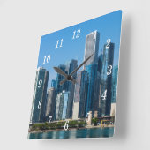 Chicago Skyscrapers Wall Clock Quadratische Wanduhr (Winkel)