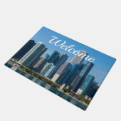 Chicago Skyscrapers Welcome Doormat Fußmatte (Schrägansicht)