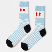 Chicago Socks, Chicago Fahne Mode /sports Socken (Linkes Detail)