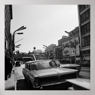 Chicago South State Street 1967 Vintage Fotografie Poster