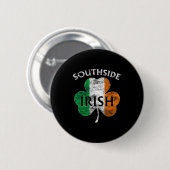 Chicago Southside irische Flagge St. Patrick's Day Button (Vorne & Hinten)
