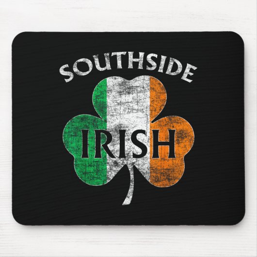 Chicago Southside Irische Flagge St. Patrick's Day Mousepad (Vorne)