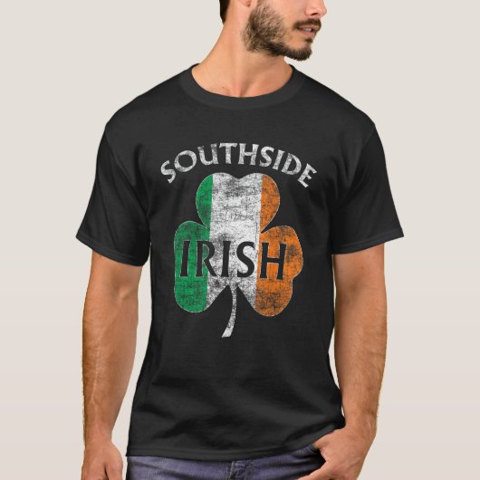 Chicago Southside Irish Flag St. Patrick's Day T-Shirt (Vorderseite)