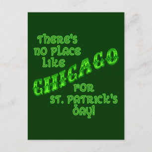 CHICAGO St Patricks Day Postkarte