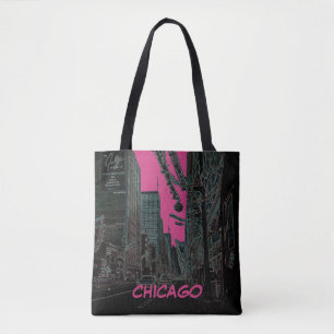 Chicago Staat Street bei Christmas 1967 glühender Tasche