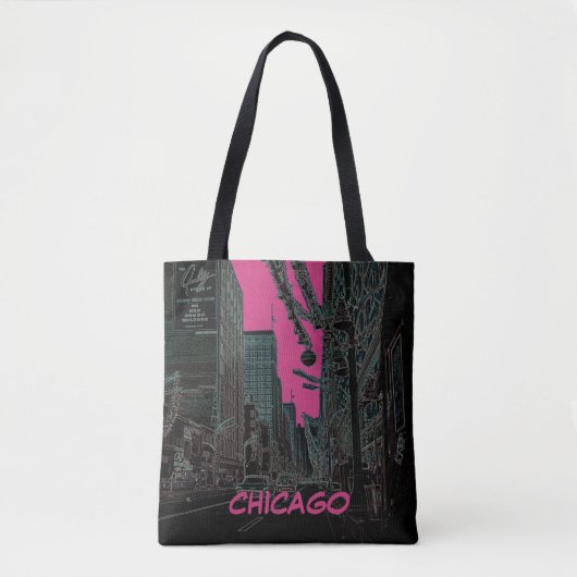 Chicago Staat Street bei Christmas 1967 glühender  Tasche (Vorderseite)