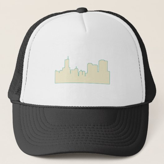 Chicago-Stadt Scape Truckerkappe (Vorderseite)