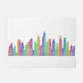Chicago-Stadt-Skyline Fußmatte (Vorderseite)