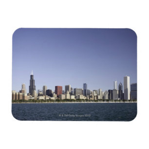 Chicago-Stadt-Skyline mit Michigansee 2 Magnet