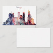 Chicago-Stadt-Skyline Visitenkarte (Vorne/Hinten)