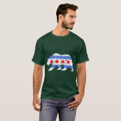 Chicago Stadtflagge Distressed Bear Pullover (Vorne ganz)