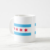 Chicago-Stadtflagge-Kaffeetasse Kaffeetasse (Vorderseite Links)