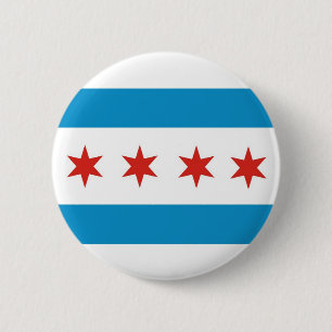 Chicago-Stadtflagge USA Amerika Button