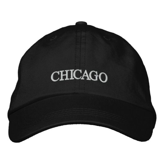 Chicago StickHat Bestickte Baseballkappe (Vorderseite)