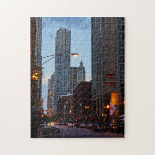 Chicago-Straßenszene Puzzle