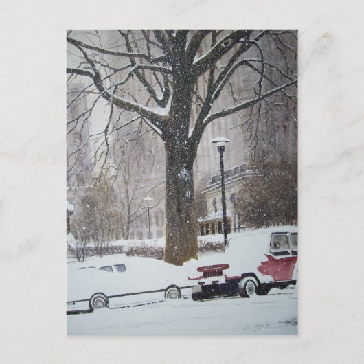 Chicago Street an einem Wintertag - Postkarte (Vorderseite)