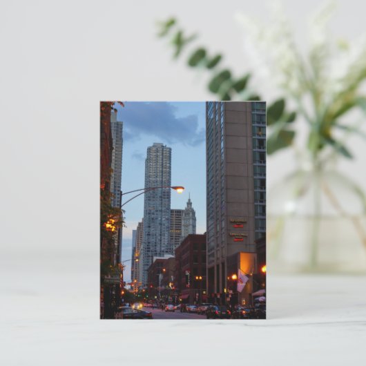 Chicago Street Scene Postkarte (Stehend Vorderseite)