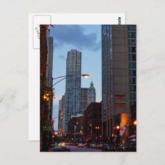 Chicago Street Scene Postkarte (Vorne/Hinten)