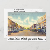 Chicago Street, Sturgis, Michigan Postkarte (Vorne/Hinten)