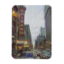 Chicago Street, The Windy City Retro Art
