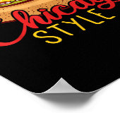 Chicago Style Best Hot Dog Geschenk Hotdog Poster (Ecke)