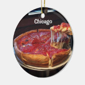 Chicago Style Deep Dish Keramik Ornament (Links)