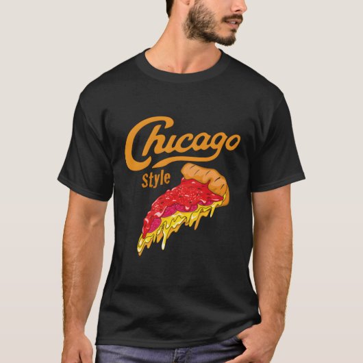 Chicago Style Deep Dish Pan Pizza T-Shirt (Vorderseite)