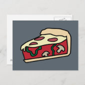 Chicago Style Deep Dish Pizza Postkarte (Vorne/Hinten)
