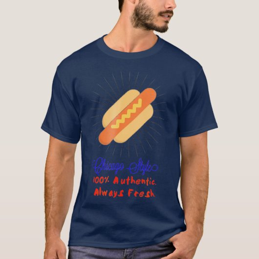 Chicago Style Hot Dog Graphic T-Shirt (Vorderseite)
