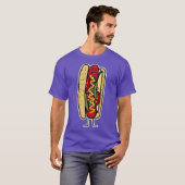 Chicago Style Hot Dog Mohn Samen Bube rot heiß T-Shirt (Vorne ganz)