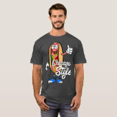 Chicago Style Hot Dog Mohn Samenbrenner Design T-Shirt (Vorne ganz)