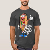 Chicago Style Hot Dog Mohn Samenbrenner Design T-Shirt (Vorderseite)